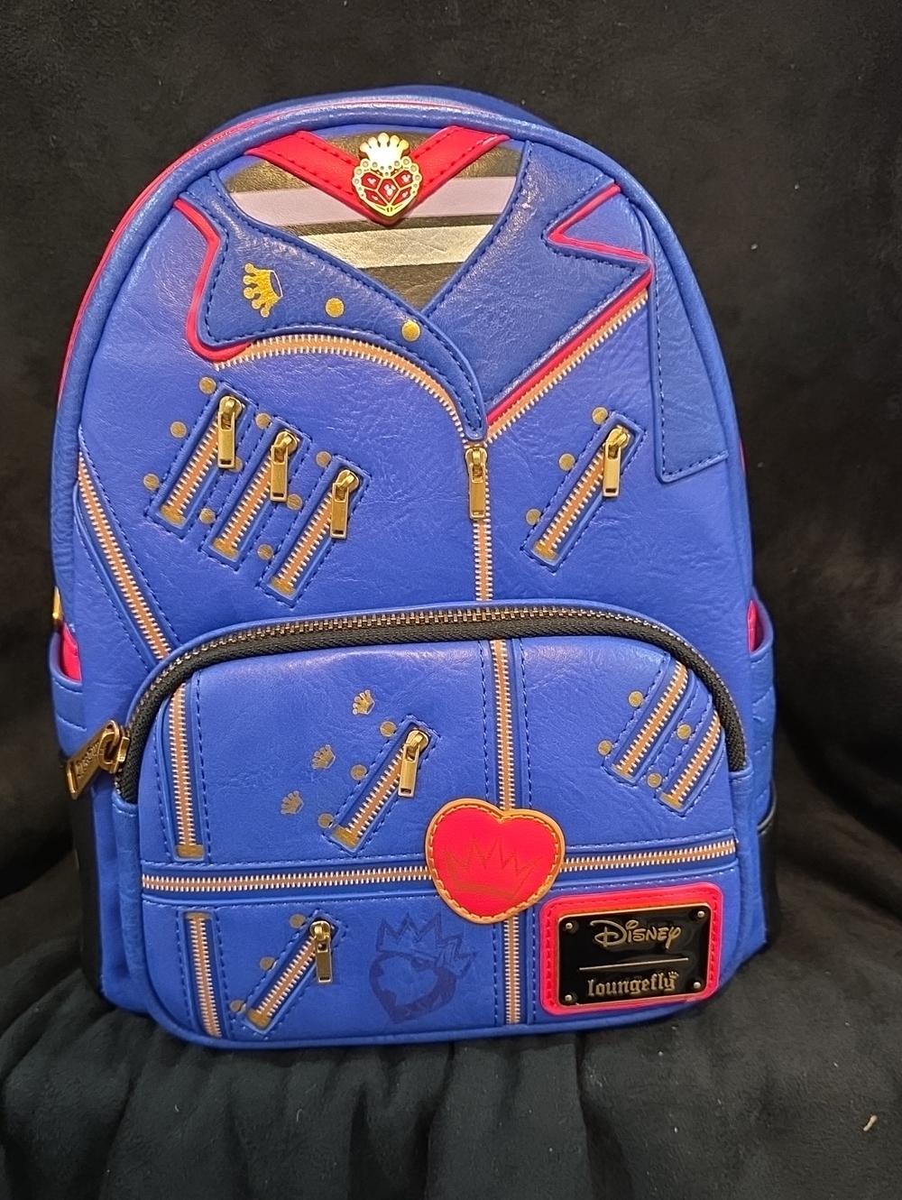 Disney x Loungefly Blue Villain Heart Mini Backpack Descendants, Evie!